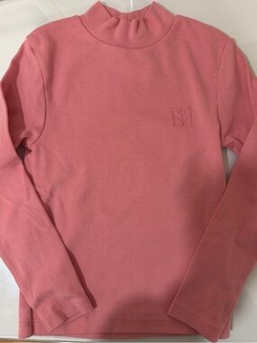 Kids Pink Long-Sleeve Mock Neck Top